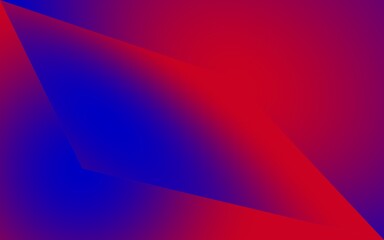 Abstract geometric background with blue and red sharp gradients