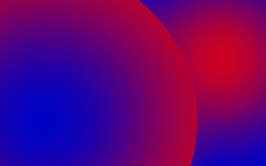 Abstract minimalist background with large red and blue circular gradient