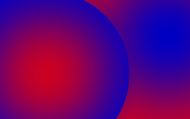 Abstract minimalist background with large red and blue circular gradient