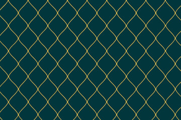 Pattern of curved lines in yellow on a dark green background designed for use in various creative projects