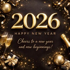 2026 Happy New year social media post
