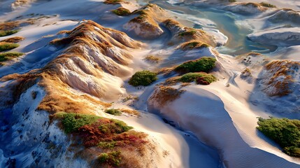 A clear mountain river waterfall flowing over rocks in the Colorado mountains surrounded by natural scenery