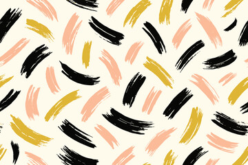 Colorful brush strokes create a modern pattern on a light background in a design suitable for various applications