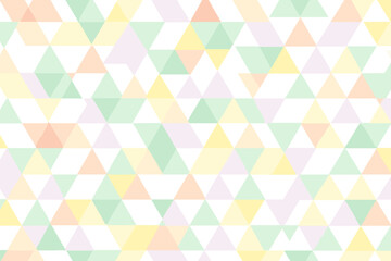 Geometric pattern of triangles in soft colors arranged in a repeating design on a light background