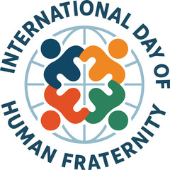 International Day of Human Fraternity Vector &ndash; Unity, Peace and Diversity Concept