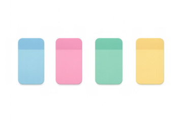 Colorful sticky notes for communication and planning