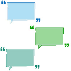 Bubble testimonial banner, quote, infographic. Social media post template designs for quotes. Empty speech bubbles, quote bubbles and text box © maximilian