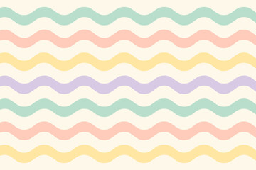 Colorful wavy patterns fill the background with pastel tones for a simple design in a creative setting
