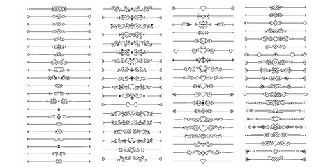 Obraz premium Modern Divider and Array Set Collections Design for Graphic Layouts, Social Media branding, Clean Divider Elements.