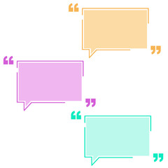 Bubble testimonial banner, quote, infographic. Social media post template designs for quotes. Empty speech bubbles, quote bubbles and text box © maximilian