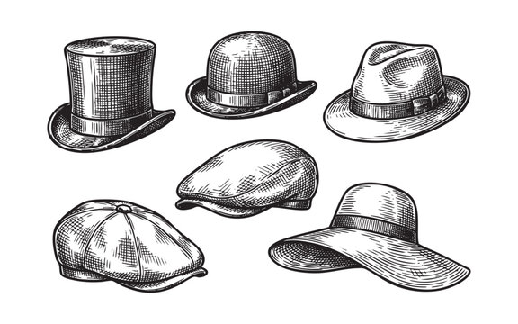 Hat retro Headwear Collection Set.