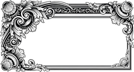 Ornate Vintage Frame Border Vector