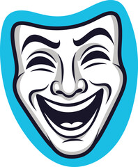 Theater Comedy Mask Vector Icon