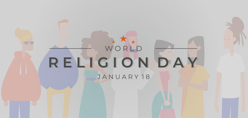 World Religion Day Celebration With Diverse People On January 18 &mdash; Global Unity Theme