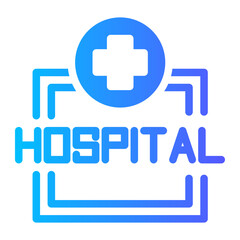 Obraz premium hospital building icon