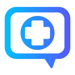 Obraz premium Medical Chat Bubble Icon 