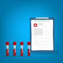 Human blood samples in a medical laboratory ready to be tested. healthcare background.	