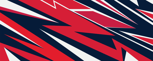 Red color sports background with geometric sharp shapes © Rizki