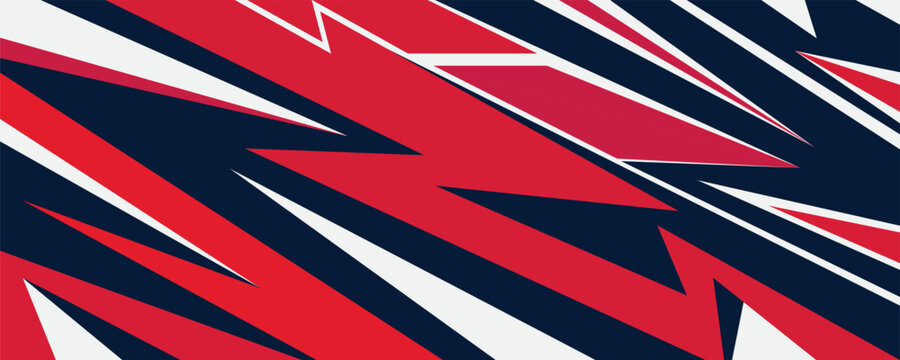 Red color sports background with geometric sharp shapes