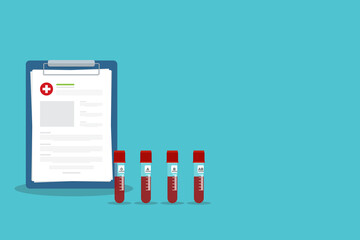 Human blood samples in a medical laboratory ready to be tested. healthcare background.	