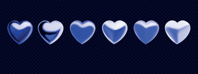 Holographic metal hearts.