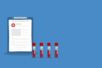 Human blood samples in a medical laboratory ready to be tested. healthcare background.	