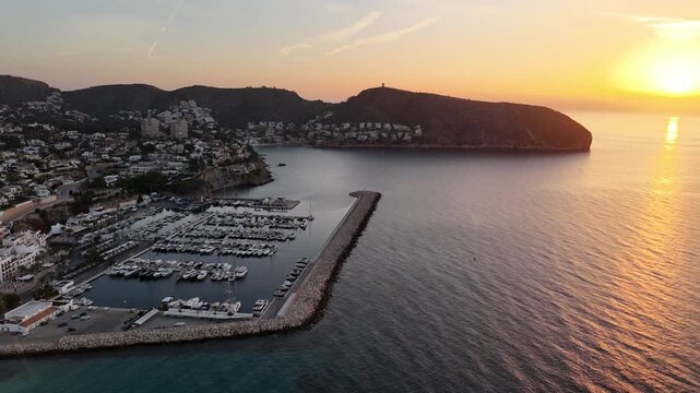 Beautiful Sunrise Over Moraira, Marina Alta, Spain