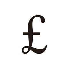 Pound currency symbol transparent background