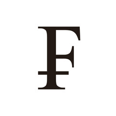 Franc currency symbol transparent background