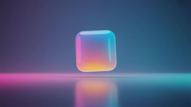 Soft square of light floating gently rotating imperceptibly slowly with dreamy gradient edges spreading naturally across surreal ambience horizon depth ethereal cosmic atmosphere