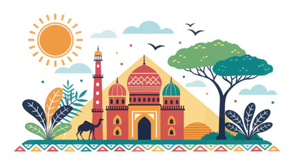 Fototapeta premium African World Heritage Day Celebration Colorful Vector Art