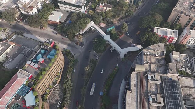 Aerial view illustrating Hyderabad&rsquo;s evolving metropolitan character.