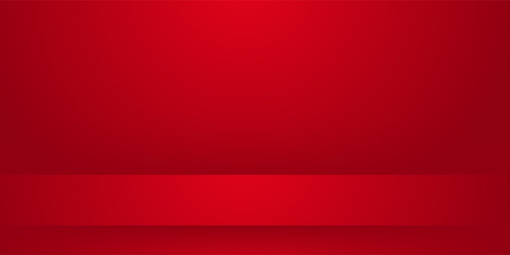 Modern studio background, great design for any purposes. Vector red abstract background. 3d vector illustration.
