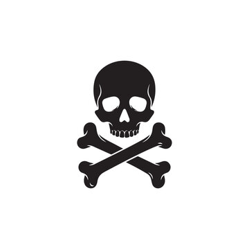 Jolly roger pirate skull and crossbones symbol