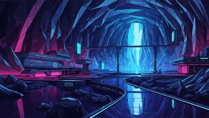 신비로운 동굴, 푸른빛 환상 펼쳐지다