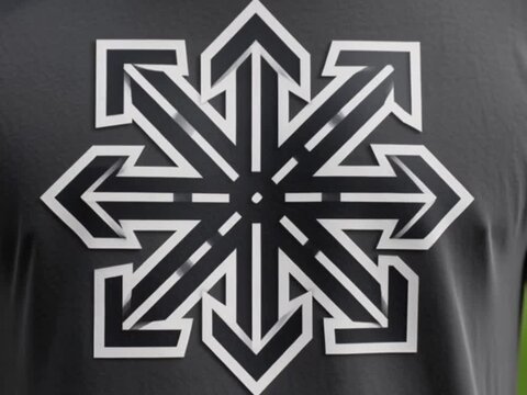 abstract snowflake vector