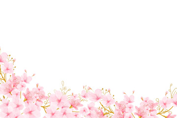 Flower watercolor frame for wedding, birthday, card, background, invitation, wallpaper, sticker, decoration etc.
