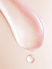 ラメが美しいピンクの液体が垂れている雫背景