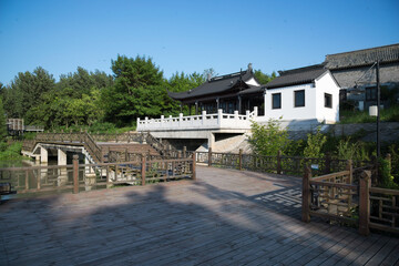 Ancient Chinese Architecture Downtown Huai'an, Jiangsu Province