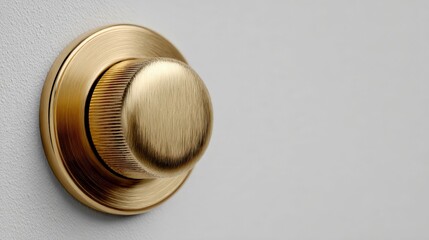 Classic Door Knob: A close-up view presents a vintage brass door knob mounted on a light-colored surface, embodying a sense of enduring elegance and design.
