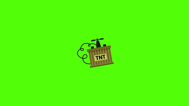 Dynamite and Green: A detailed illustration of a TNT, perfectly isolated on a striking green backdrop, this image encapsulates concepts of explosive power and potential.
