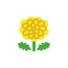 タンポポ 春 花 手描き パステル かわいい イラスト