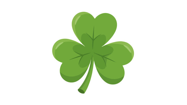 Vibrant Green Clover Leaf Symbol of Luck and St. Patrick's Day Celebration