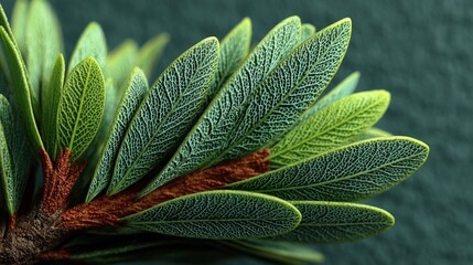 Leafy Texture: A macro view of vibrant, textured leaves reveals nature's intricate design, highlighting the details of plant life in a refreshing close-up.