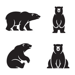 Naklejka premium Strong bear walking forward with confident wild posture