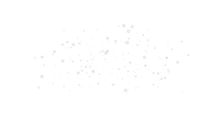 Obraz premium White snow, sparkling stars and glowing light effects isolated on transparent background. Soft winter particles for festive design. PNG illustration.