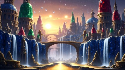 황홀한 판타지 도시, 부드러운 빛깔 가득