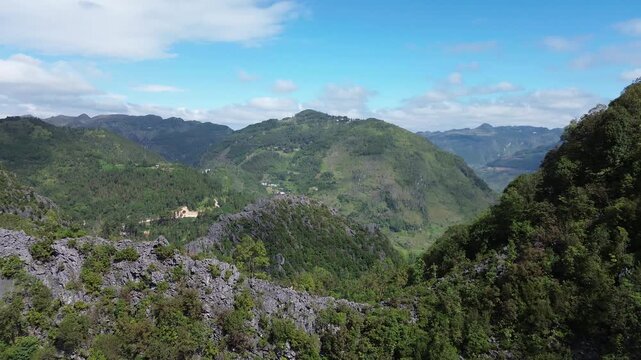 Mountains Vietnam 4k aerial shot 00:14
