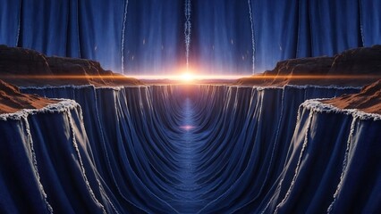 깊은 협곡 사이로 빛나는 신비로운 광경