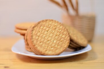 Assorted Biscuits on a White Plate.